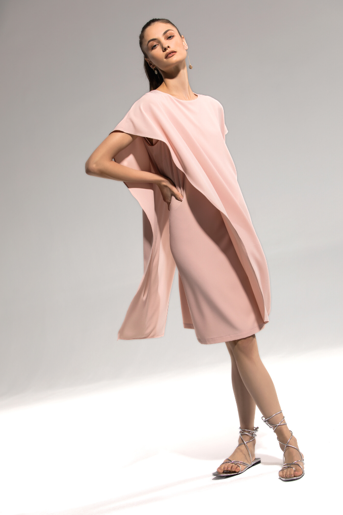 Vestido capa rosa Naulover