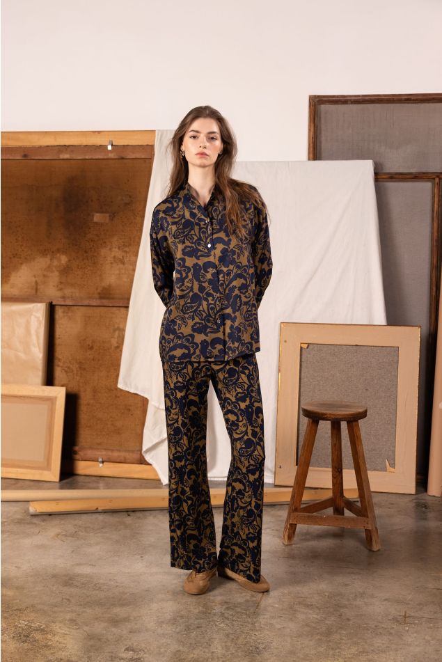Pantaló amb estampat floral bicolor