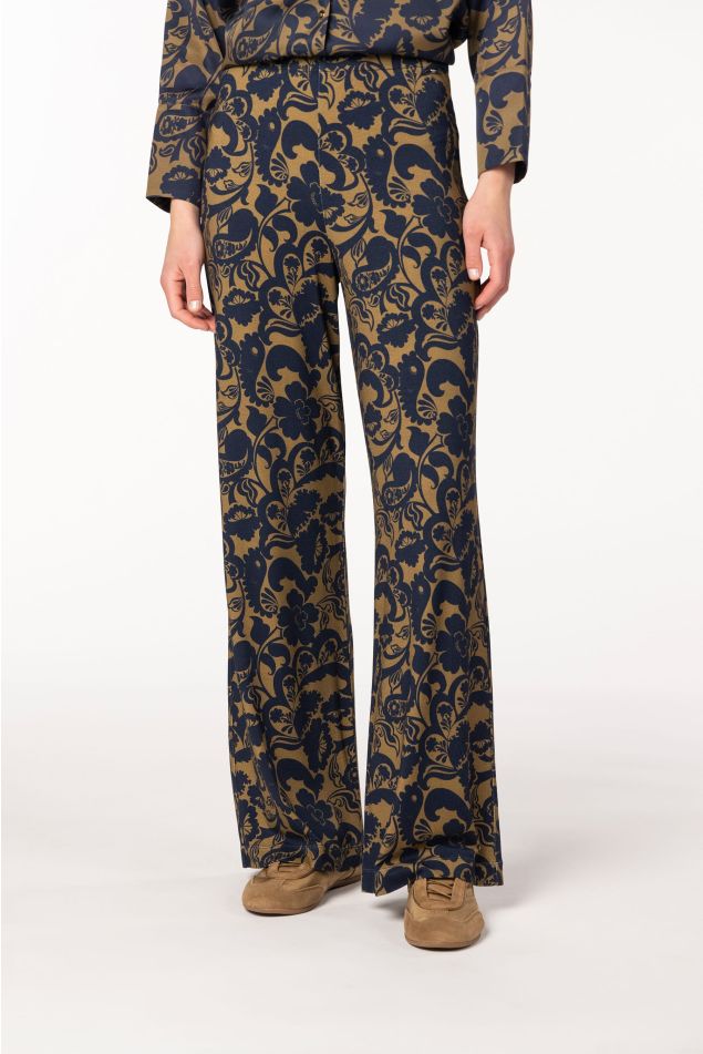 Pantaló amb estampat floral bicolor