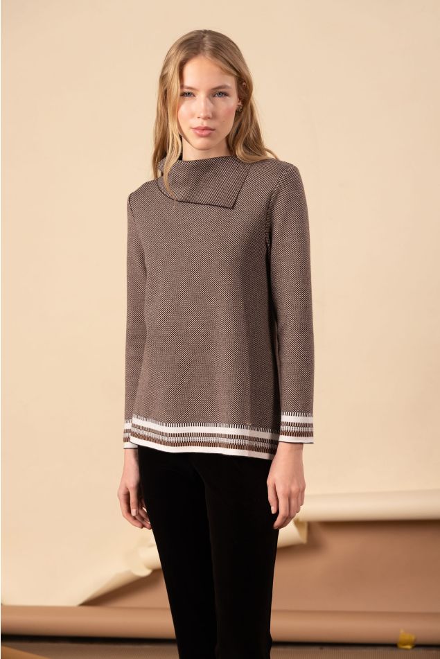 Geometric Jacquard-knit Sweater