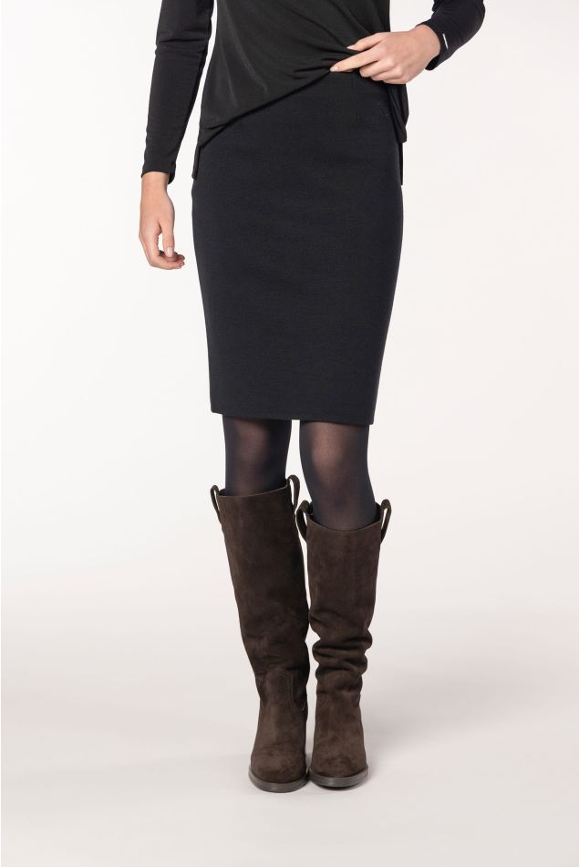 Milano-Knit Pencil Skirt With Elasticated Waistband