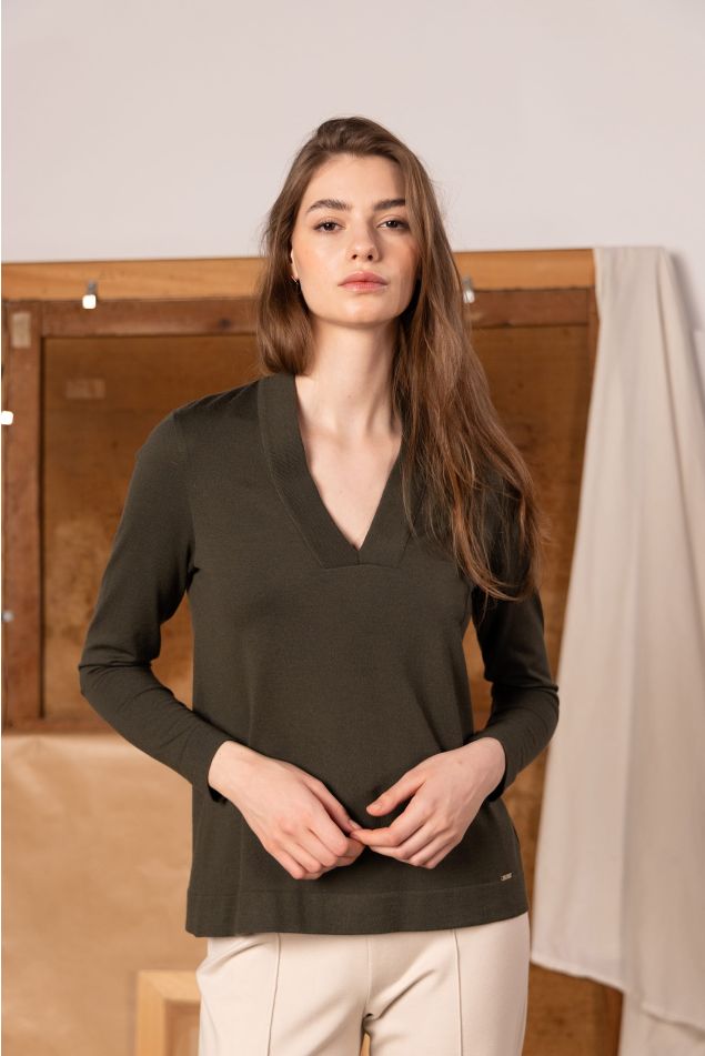Vicose-blend Pullover
