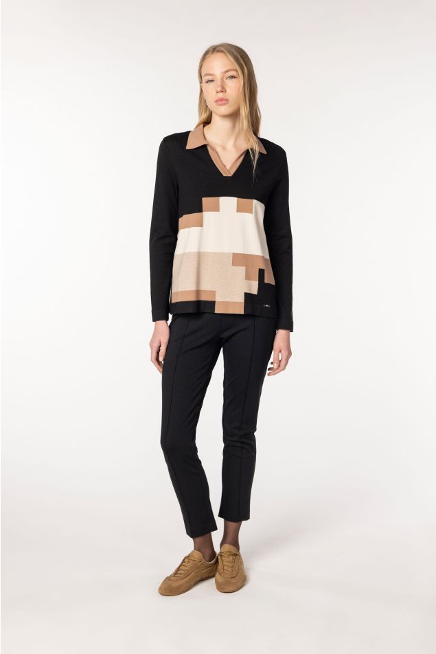 Pantaló pitillo amb nervi marcat