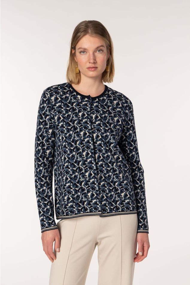 Twin set de punt jacquard animal