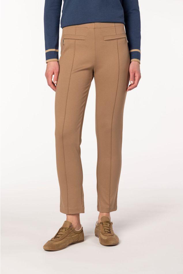 Slim-Fit Trousers with Center Crease