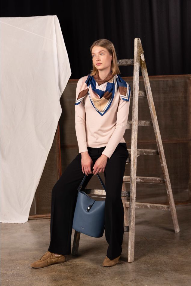 Lead Blue Manhattan Bucket Bag
