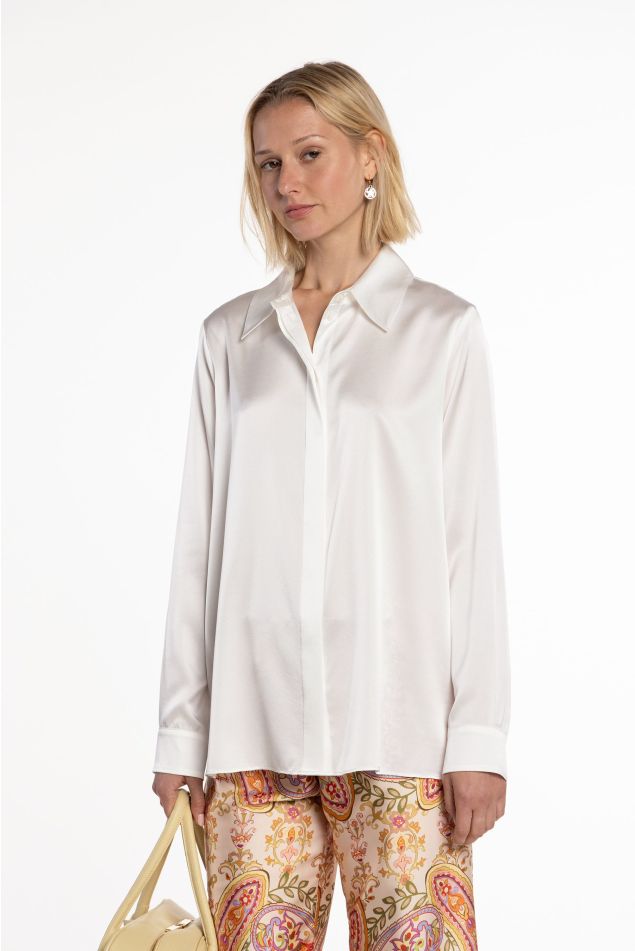 Stretch Satin Shirt