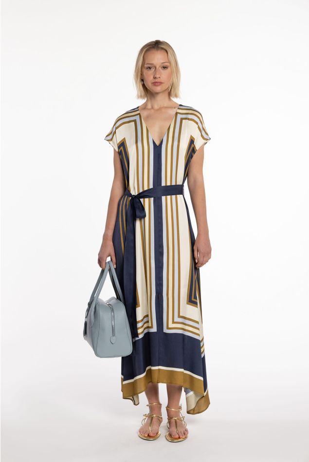 Vestit de setí estampat