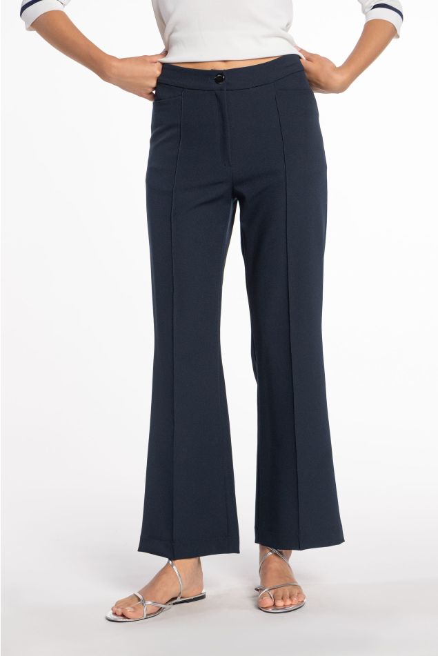 Pantaló acampanat de sarja elàstica