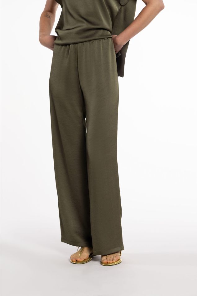 Pantaló de doble setí amb cintura elàstica
