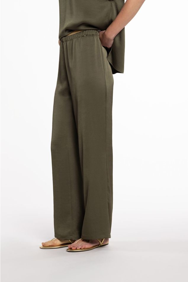 Pantaló de doble setí amb cintura elàstica