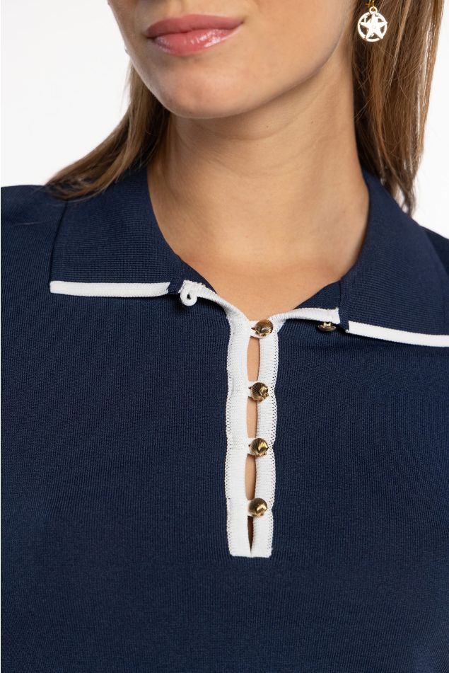 Knit Polo Sweater