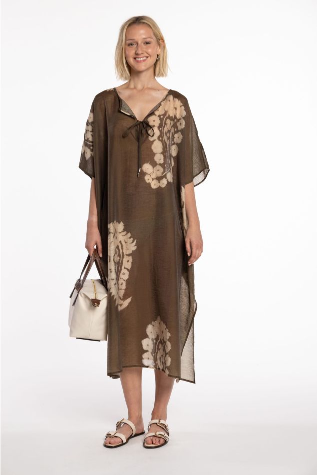 Paisley Linen Caftan