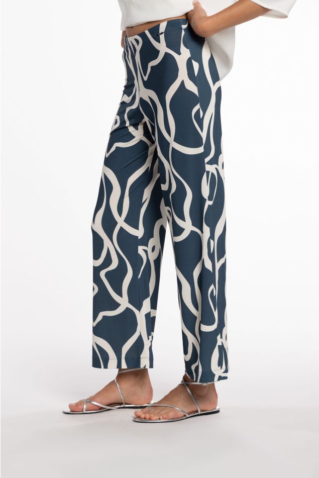 Pantaló de punt circular estampat