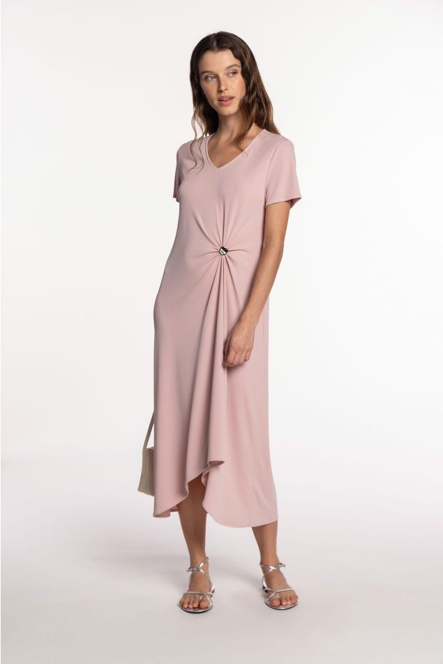 Vestit de punt circular frunzit