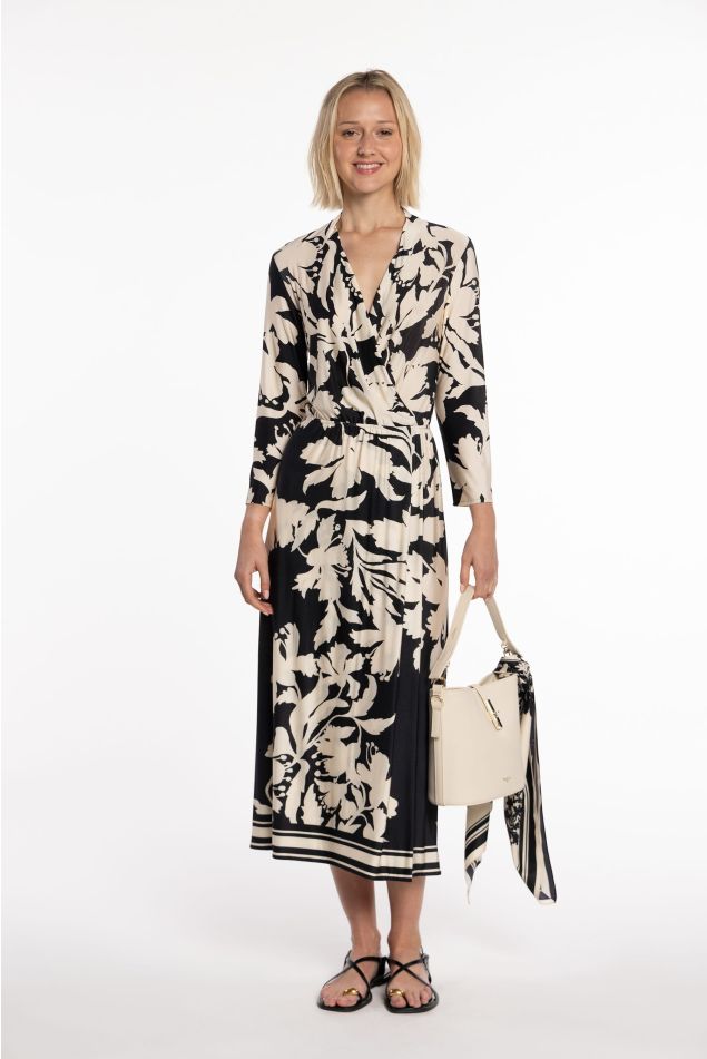 Vestit de punt circular estampat floral