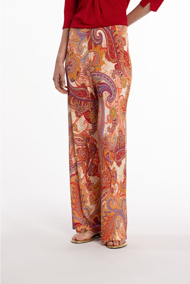 Pantalón de malha circular estampado