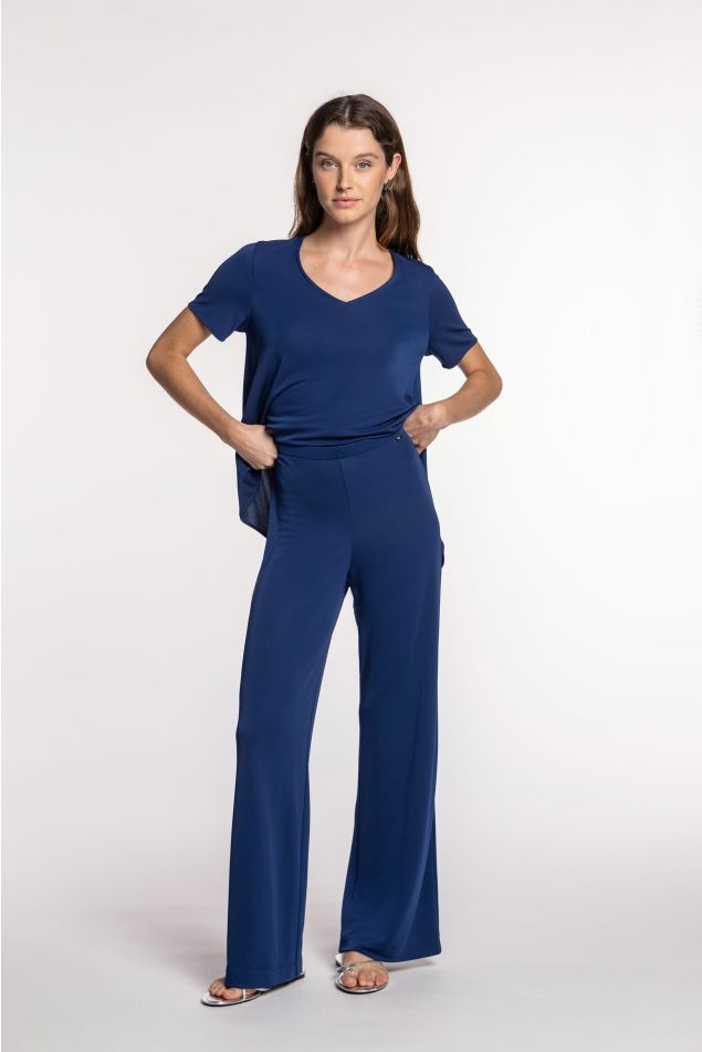 Flared Jersey Pants