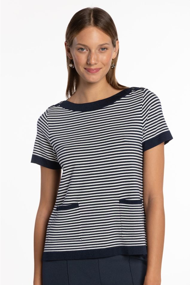 Kodak Striped Knit Sweater