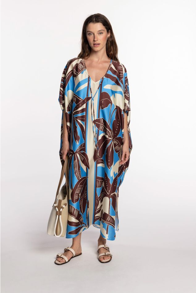 Tropical Bow Twill Caftan