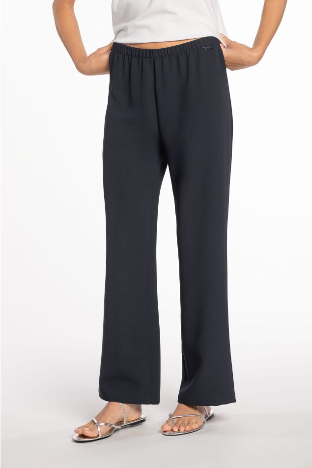 Pantaló de doble crepé amb cintura elàstica