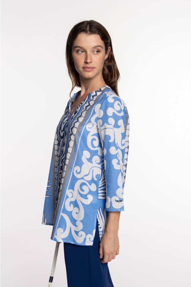 Printed Cotton Voile Blouse