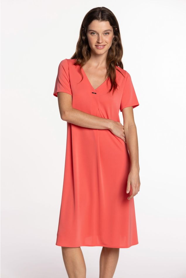 Vestit de punt circular amb plec central