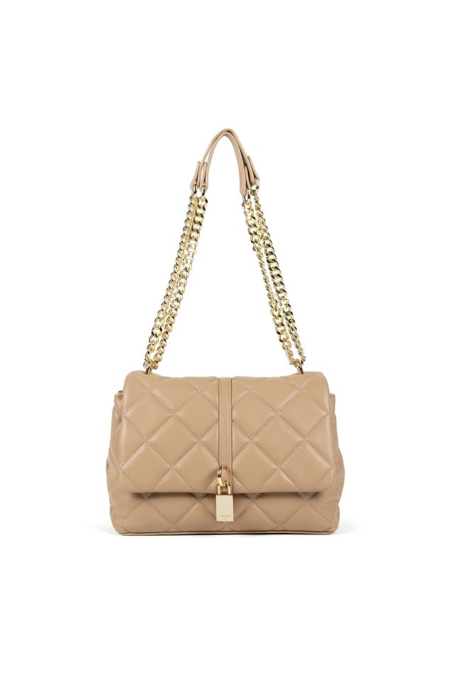 Medium Camel Quilted Bag