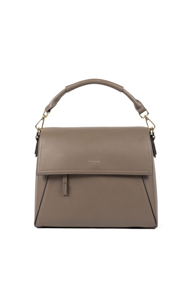 Taupe Cube Bag