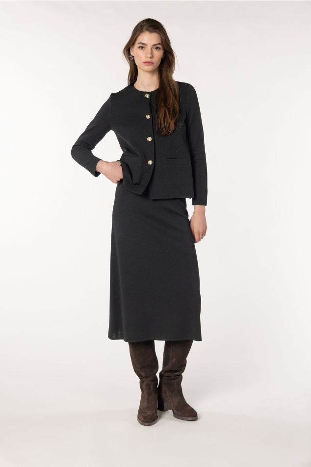 Milano-Knit Maxi Skirt