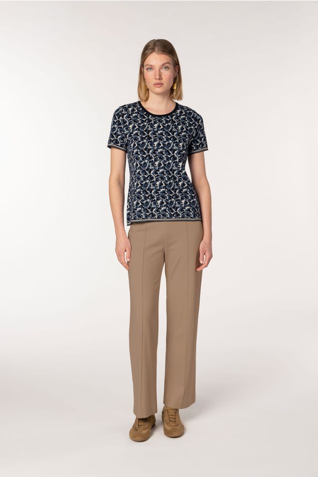 Straight-Leg Trousers with Center Crease