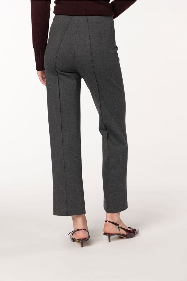 Straight-Leg Trousers with Center Crease