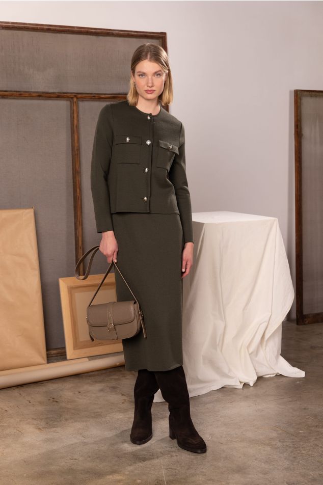 Milano Knit Jacket with Patch Pockets