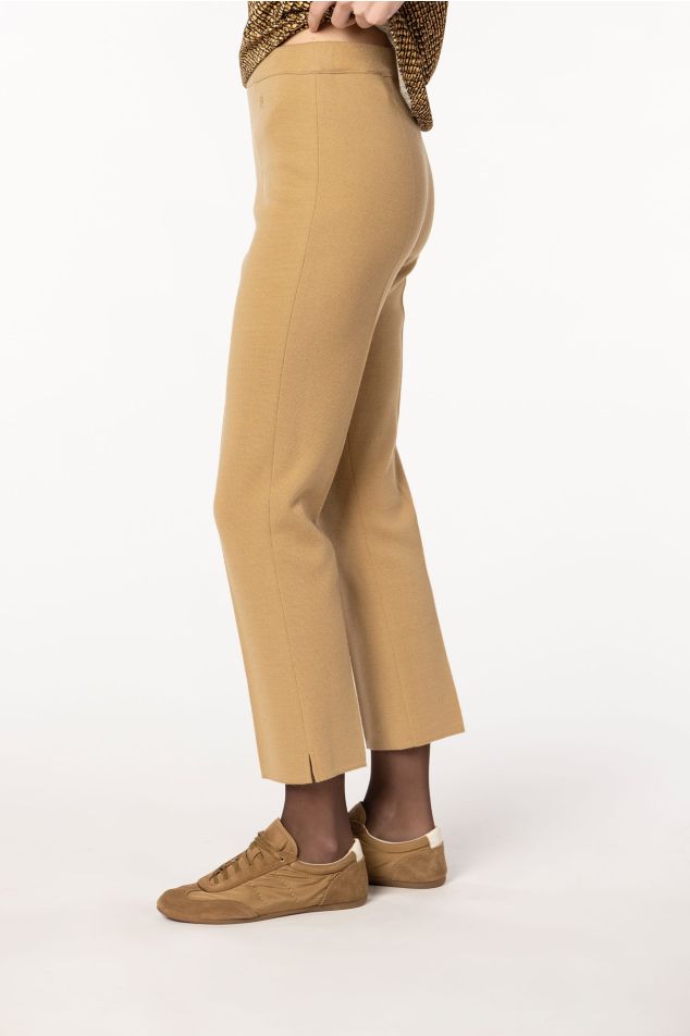 Ankle-Length Stretch Knit Trousers