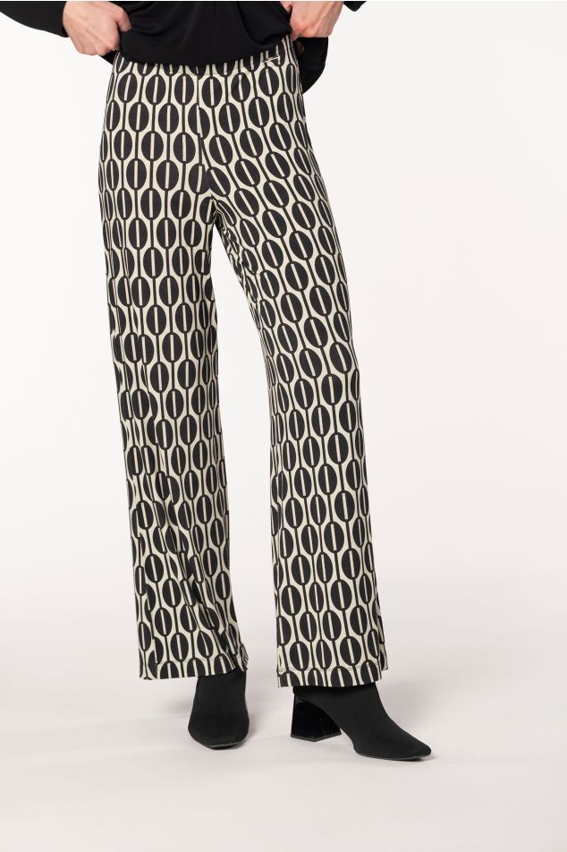 Pantalón con motivo geométrico