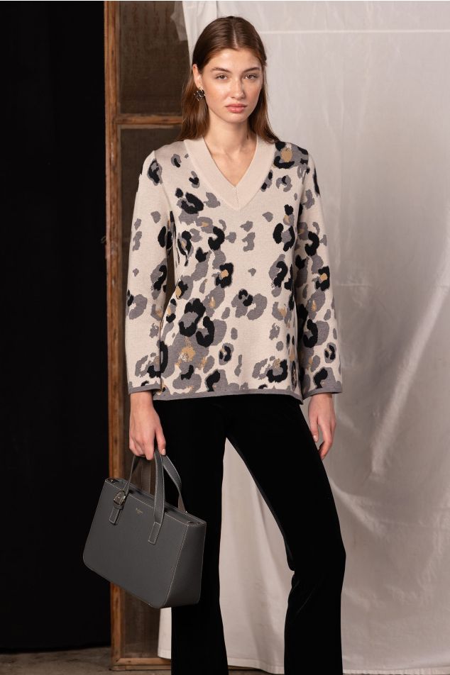 Animal Jacquard-knit Pullover