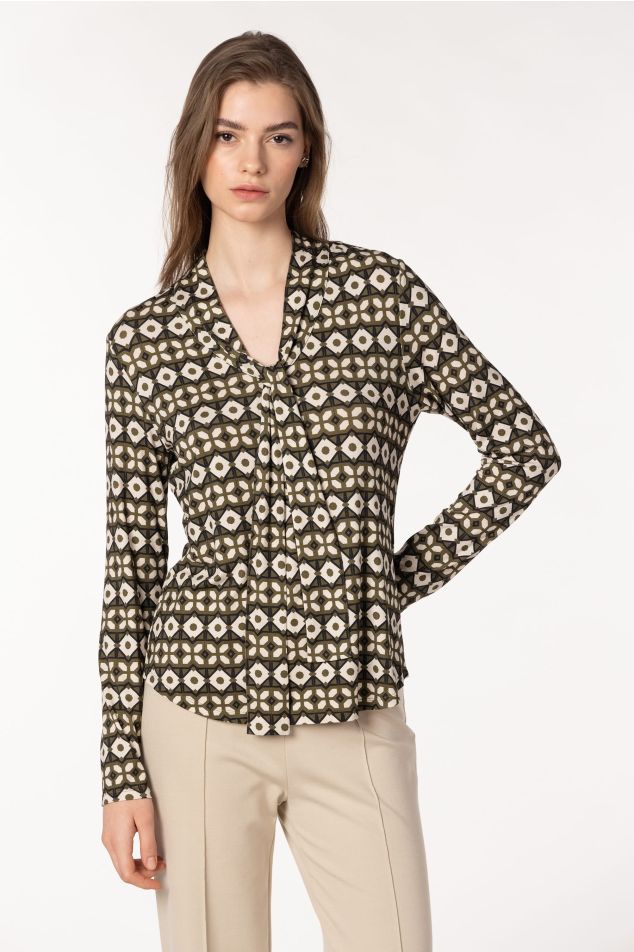 Geometric Print Top
