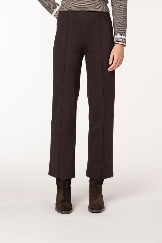 Straight-Leg Trousers with Center Crease
