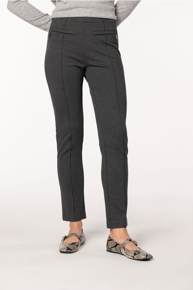 Slim-Fit Trousers with Center Crease