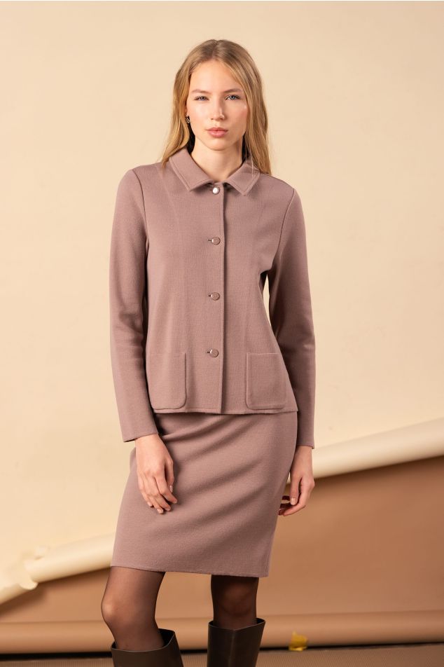 Milano-Knit Pencil Skirt With Elasticated Waistband