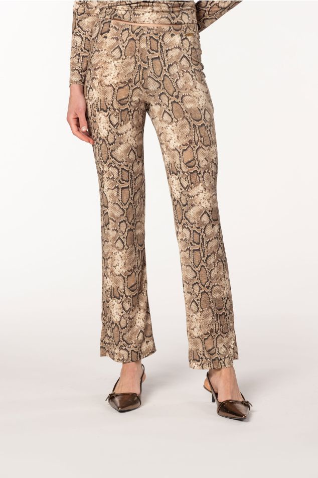 Animal Print Jersey Pants