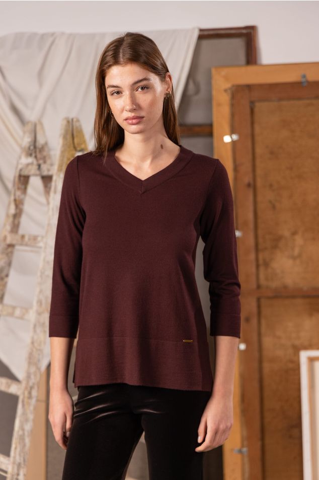 Three-Quarter Sleeved Pullover
