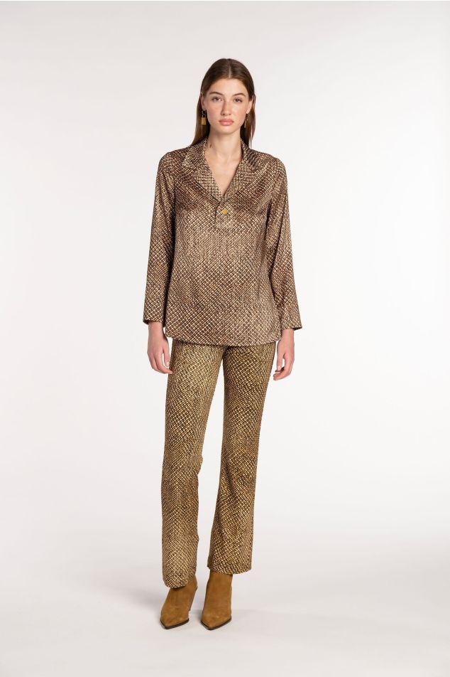 Geometric Print Jersey Pants