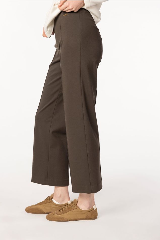 Straight-Leg Trousers with Center Crease