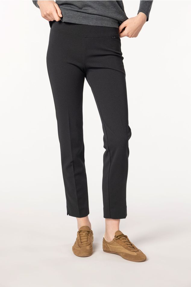 Calças skinny de crepe stretch