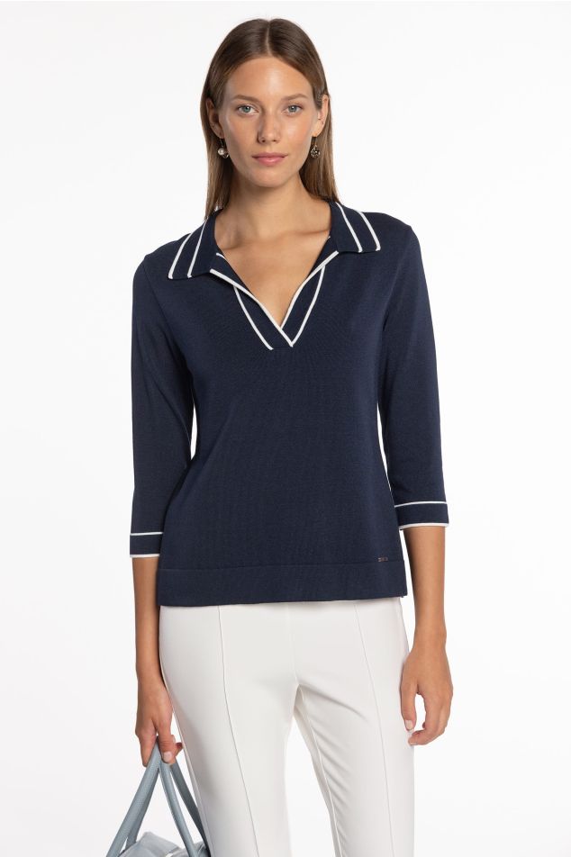 Knit Polo Sweater