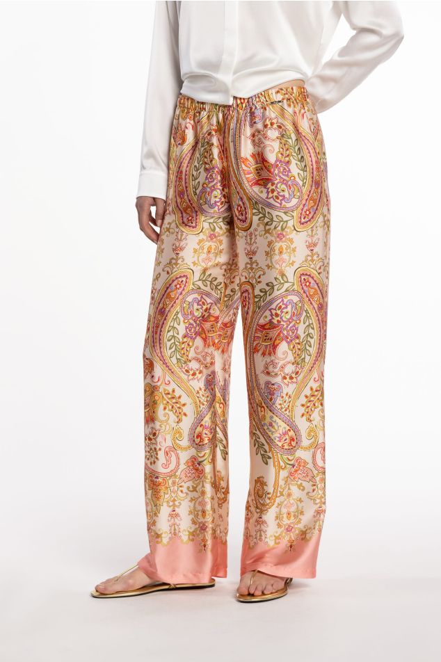 Printed Satin Pants