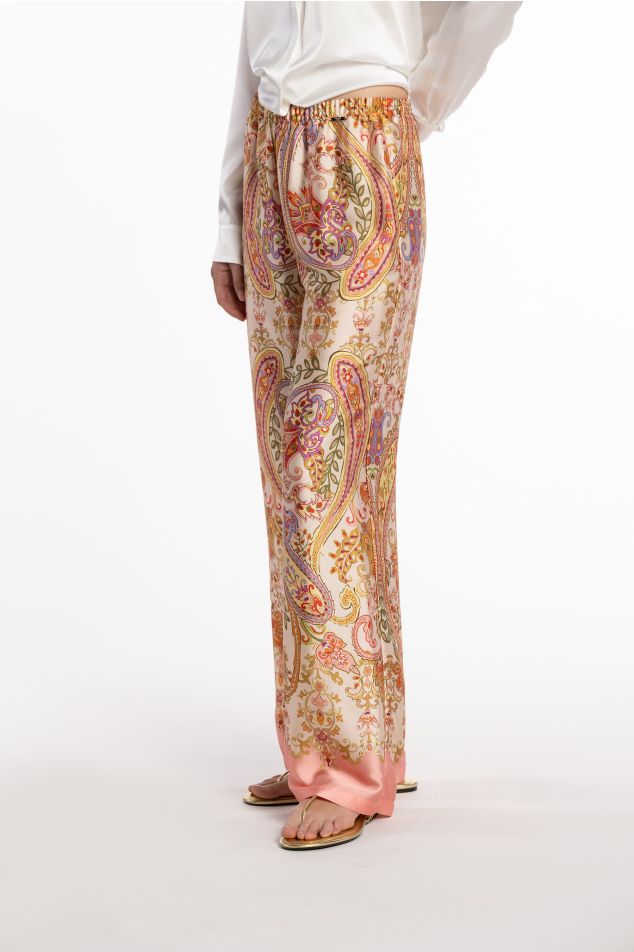 Printed Satin Pants