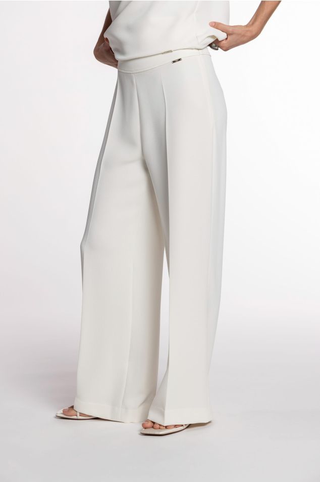 Straight-Leg Double Crepe Pants