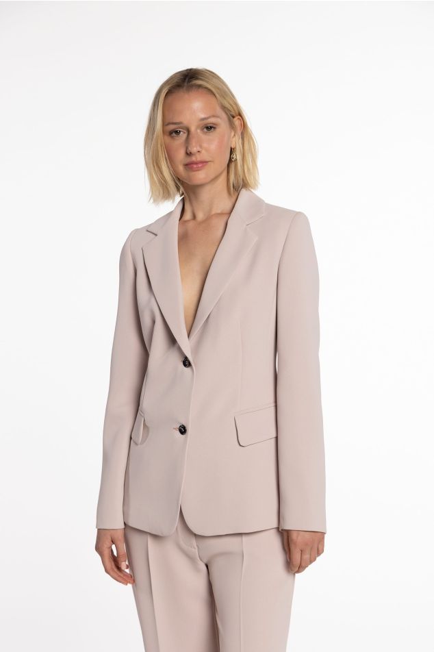 Double Crepe Blazer with Flap Pockets